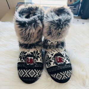 University of South Carolina Gamecocks Winter Furry Boot Style Slippers